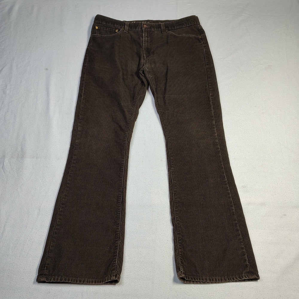 Levi's Capital E Pants Mens 38x34 Brown Hesher Boot Corduroy Made in USA